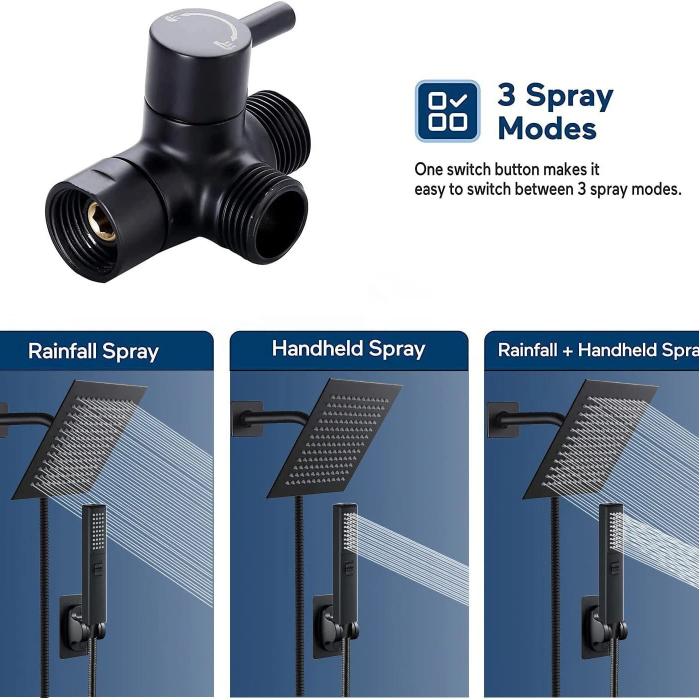 Bathroom chrome plated concealed stainless steel pressurized shower shower set with extended lever arm, toilet top spray shower 4
