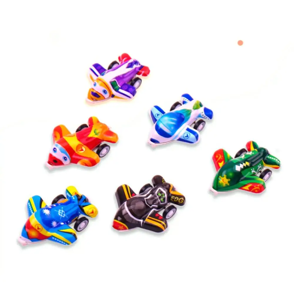 

1pc Children Pull Back Small Airplane Toy Inertial Colourful Mini Airplane Model For Kids Random Color