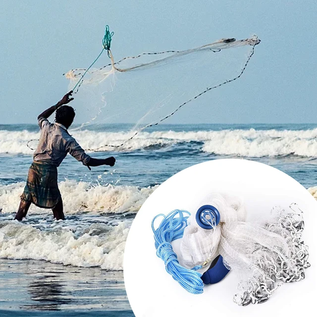 Fish Net Portable Hand Cast Fishing Net Universal Fishing Throw Catch Net  Easy Casting Fishing Mesh Net Fishing Supplies - AliExpress