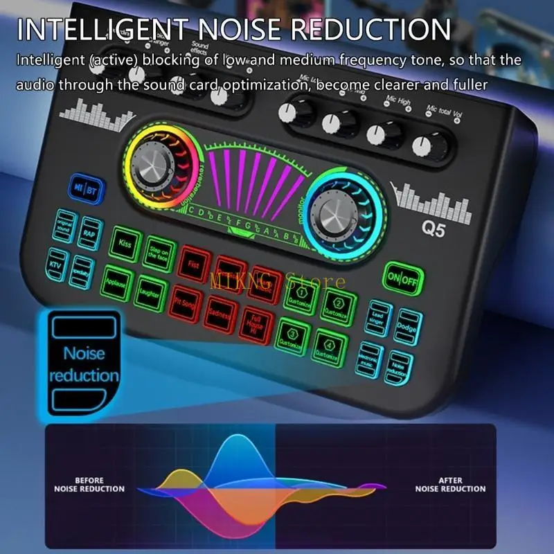 게임용 사운드 믹서 스트리밍 믹서 블루투스 호환 사운드 보드 보이스 체인저 폰 라이브 용 사운드 카드 베스트 세일