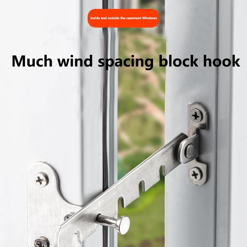 Plastic Steel Aluminum Alloy Child Lock Door Universal Window Windproof Brace Hook Buckle Wind Hook Limiter