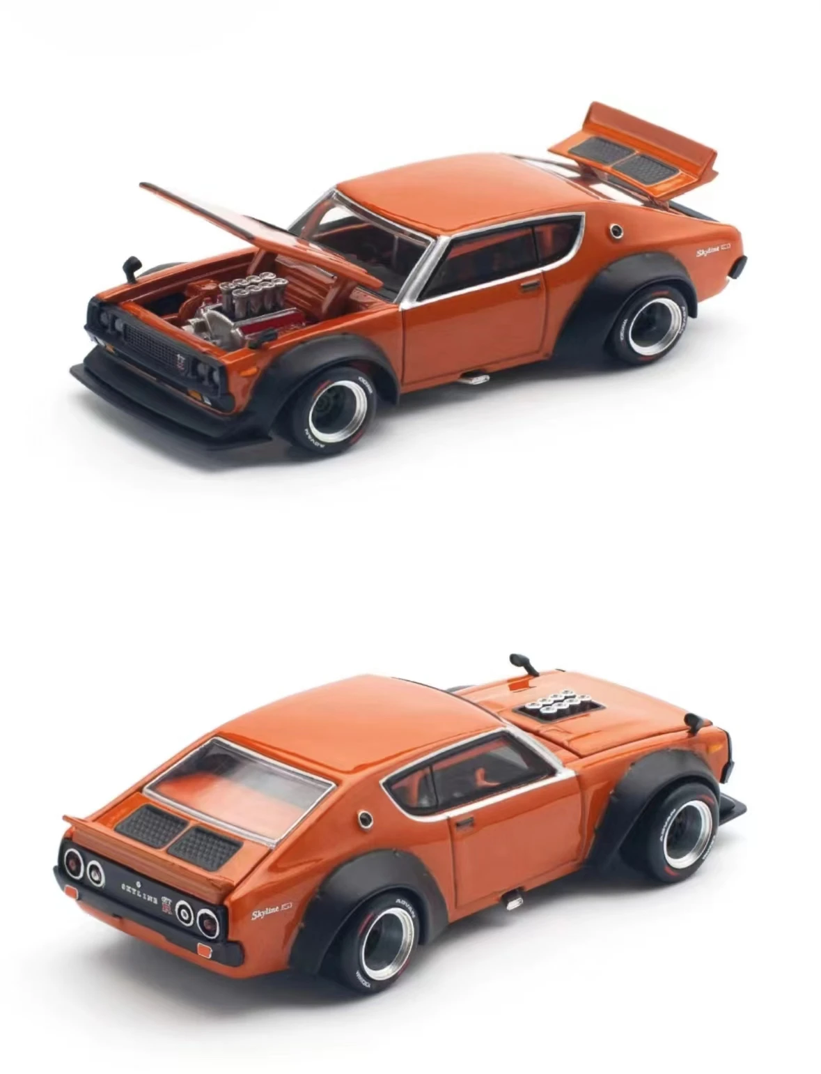 Xcartoys X Pop race 1:64 SKYLINE V8 DRIFT (KENMERI) ORANGE