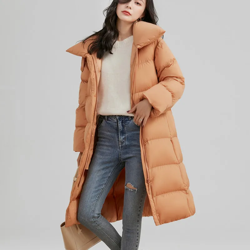 

FDBELT 1-30 2022 WINTER SOLID CASUAL WHITE DUCK DOWN COATS NEW FASHION