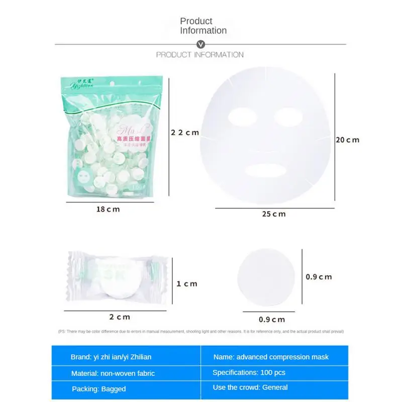 2/4/6BAGS Mini Facial Mask Hydrotherapy Cotton Pad Ultrafinas Cosmetic Cotton Desechable Compressed Mask Nonwovens 2