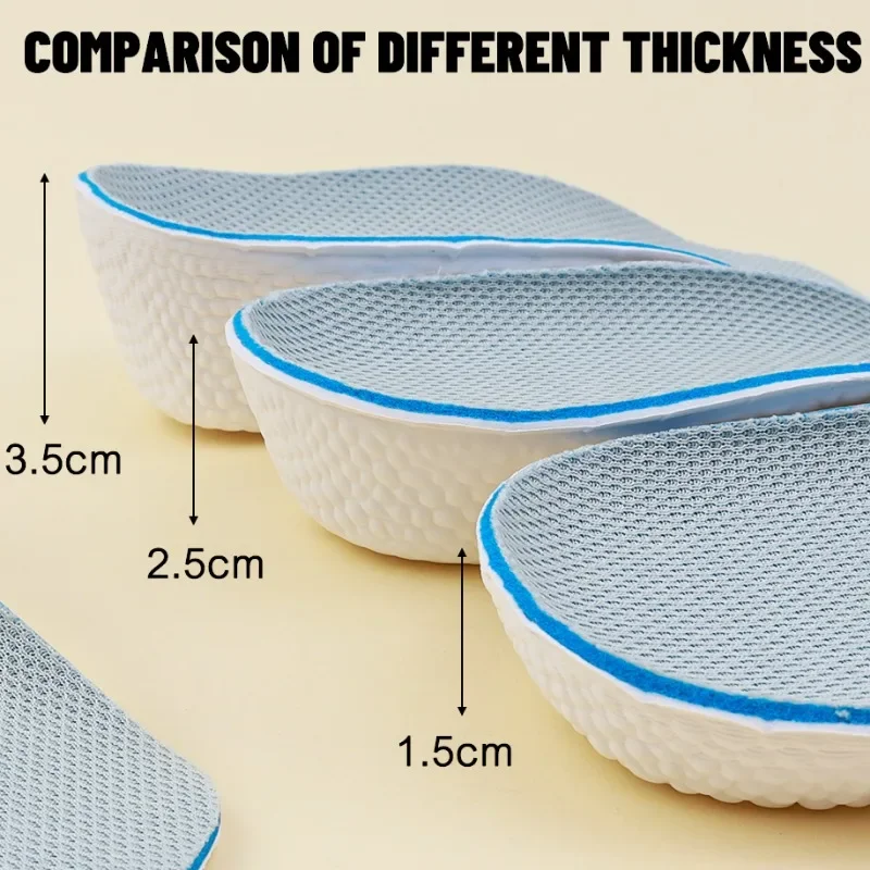 Arch Support Insole U-shaped Heel Cup Protection Shoe Pad Breathable Height Increasing Insoles Shock Absorption Shoe Cushion