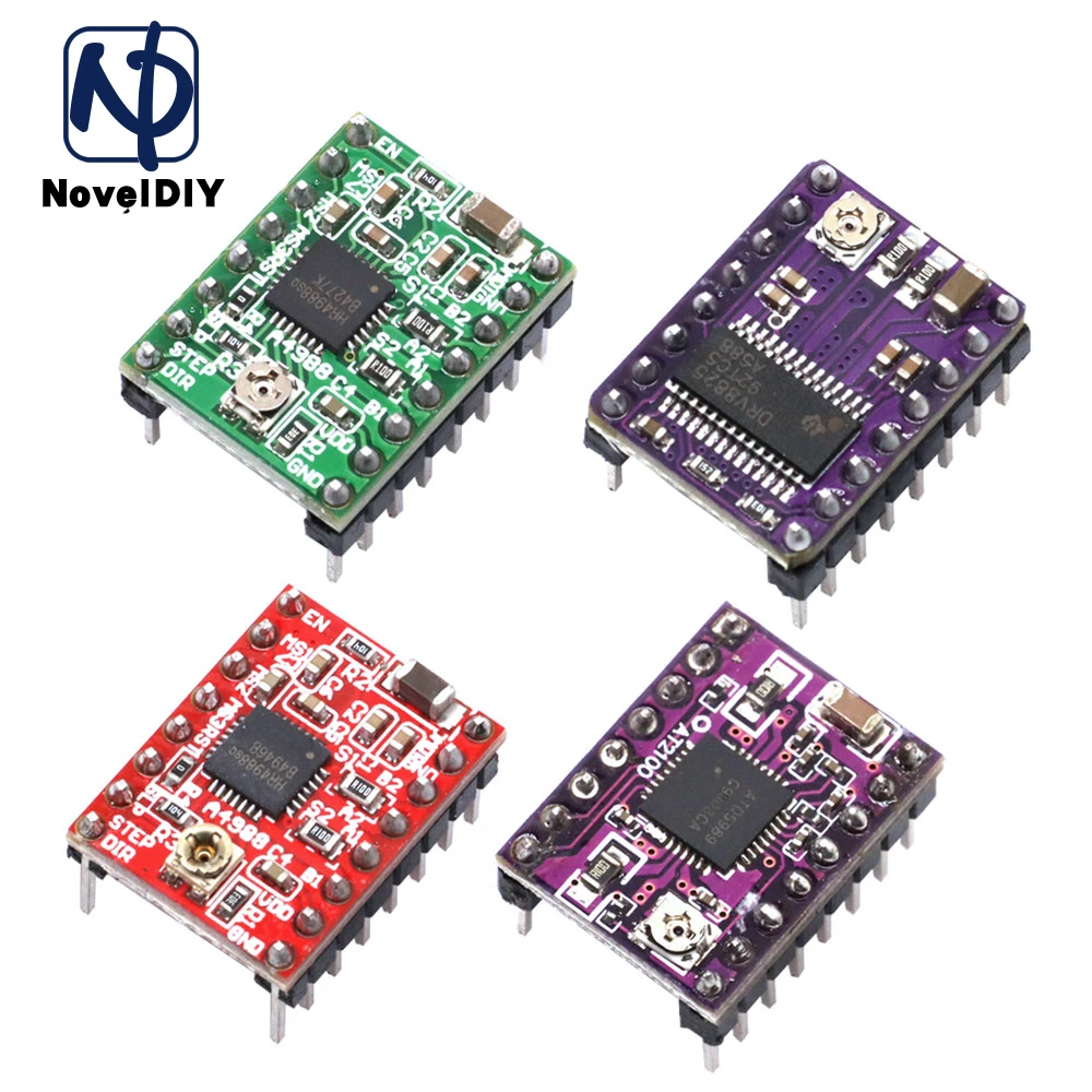 Reprap Stepper Driver Module A4988 DRV8825 AT2100 Stepper Motor Driver Module with Heatsink For 3D Printer Ramps 1.4 CNC Shield stepper motor driver