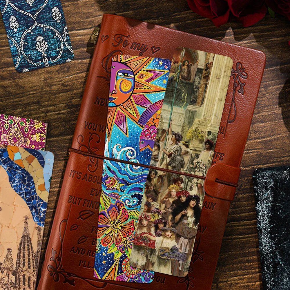 30pcs Vintage Art Bookmarks Reading Pages Books Labeled School Stationary Supplies DIY Aesthetic Bookmarks Kids Creative Gifts