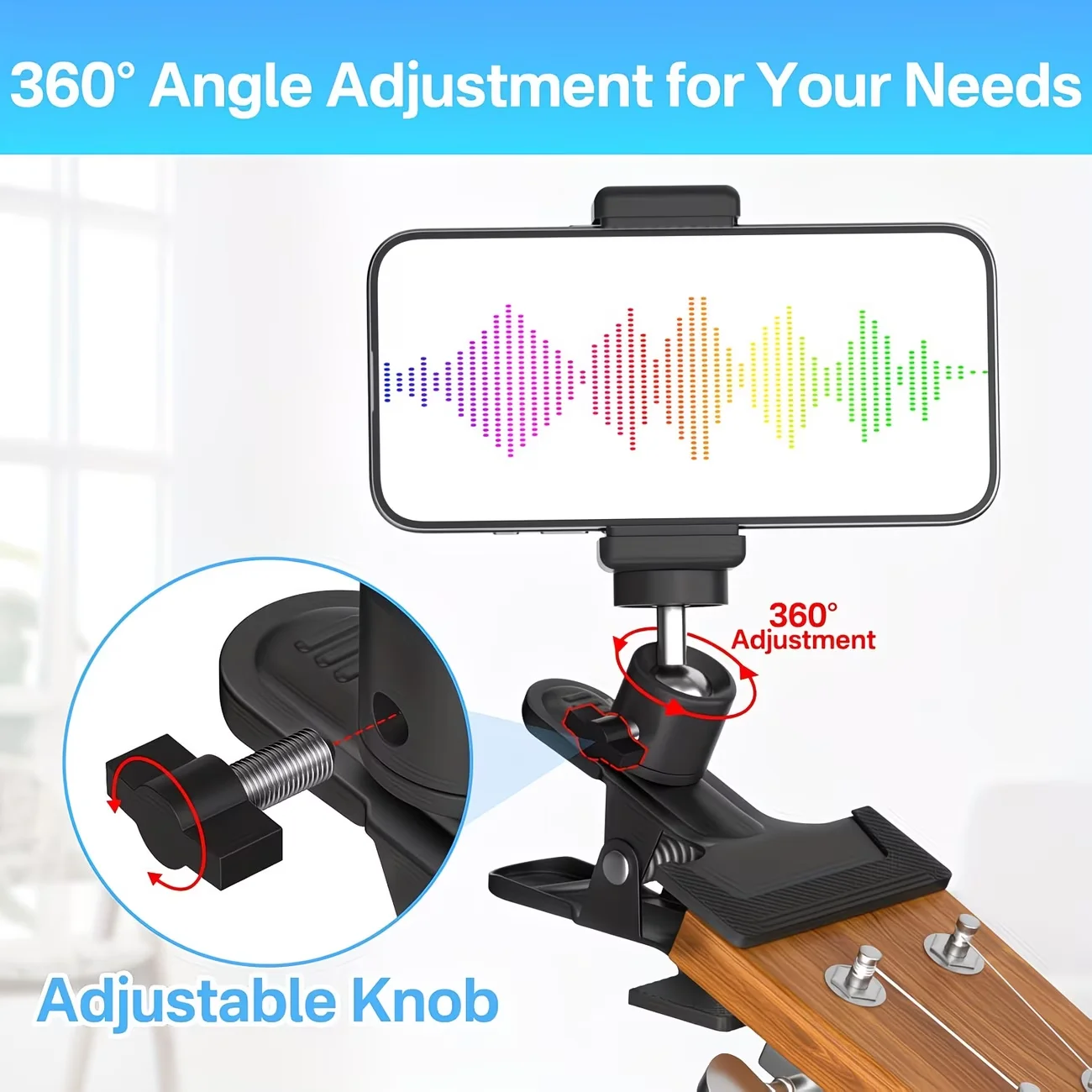 Universal Instrument Clip Stand for Live Streaming & Recording