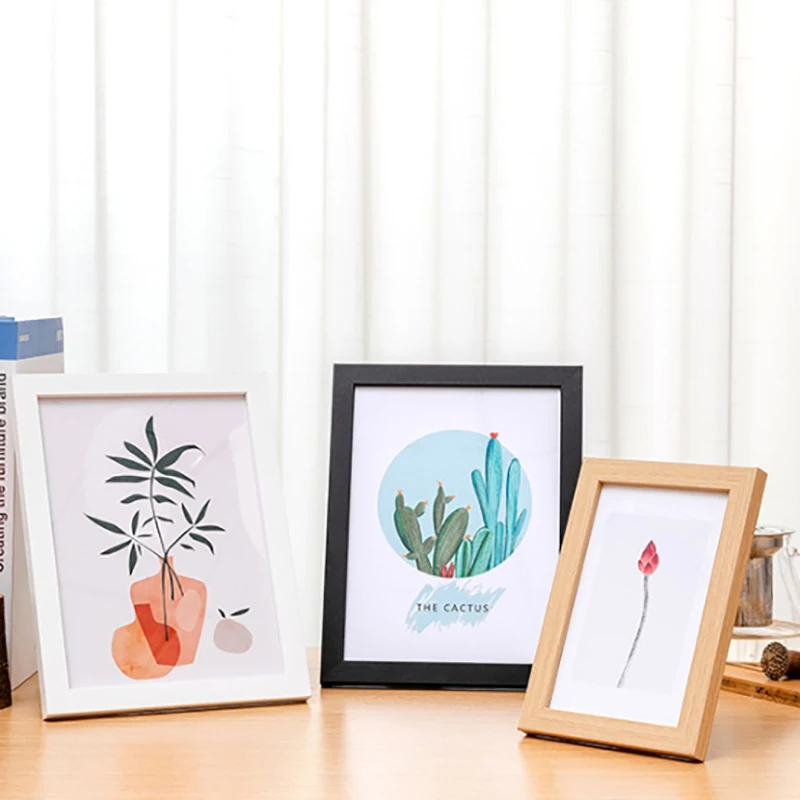 Small Wood Photo Frame For Wall Hanging 9X13 10x15cm Stand For Pictures Decor Commemorative Gift photo frame,wood canvas frame,wood photo frame,wood frame,wood picture frame