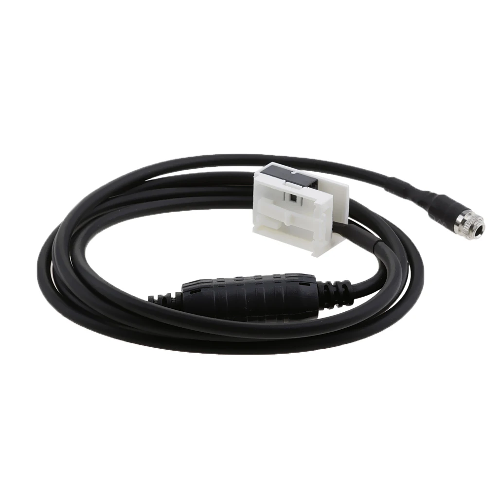 Black Cable 3.5MM Female AUX Audio Adapter for E87 E81 E82 