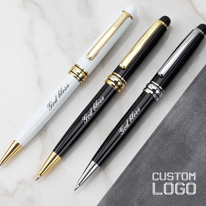 Fashion Ferrous Ballpoint Pens Laser Engraving Personalized Logo Offices Accessories Birthday Gifts Students Stationery Supplies new gold foil metal ballpoint pens laser customization personalized logo birthday gift offices accessories students stationery