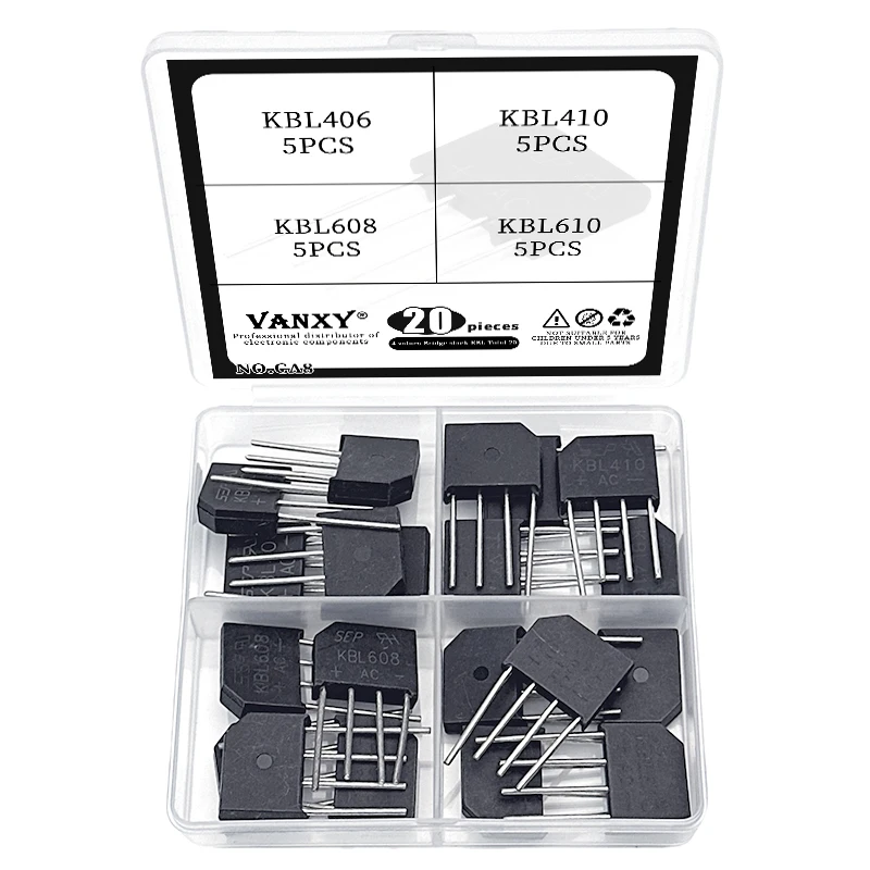 10x KBL406 4A 600V Single-Phase Bridge Rectifiers, Diodes For Power Conversion-859225