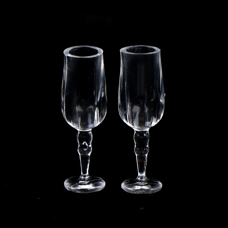 6Pcs 1/12 Dollhouse Miniature Wine Glass Mini Goblet Cup Toy for ob11 bjd Blythe Decoration Doll House Accessories 6