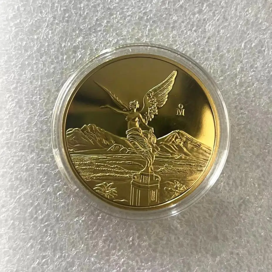 Mexico-Liberty-Gold-Plated-Coin-Commemorative-Eagle-Snake-Coins ...