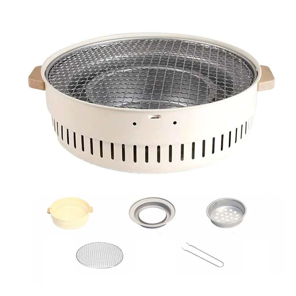 

Cozy Camping Atmosphere Multiple Purposes BBQ Grill Non Stick Innovative Ventilation Design Multifunctional Wood Stoves