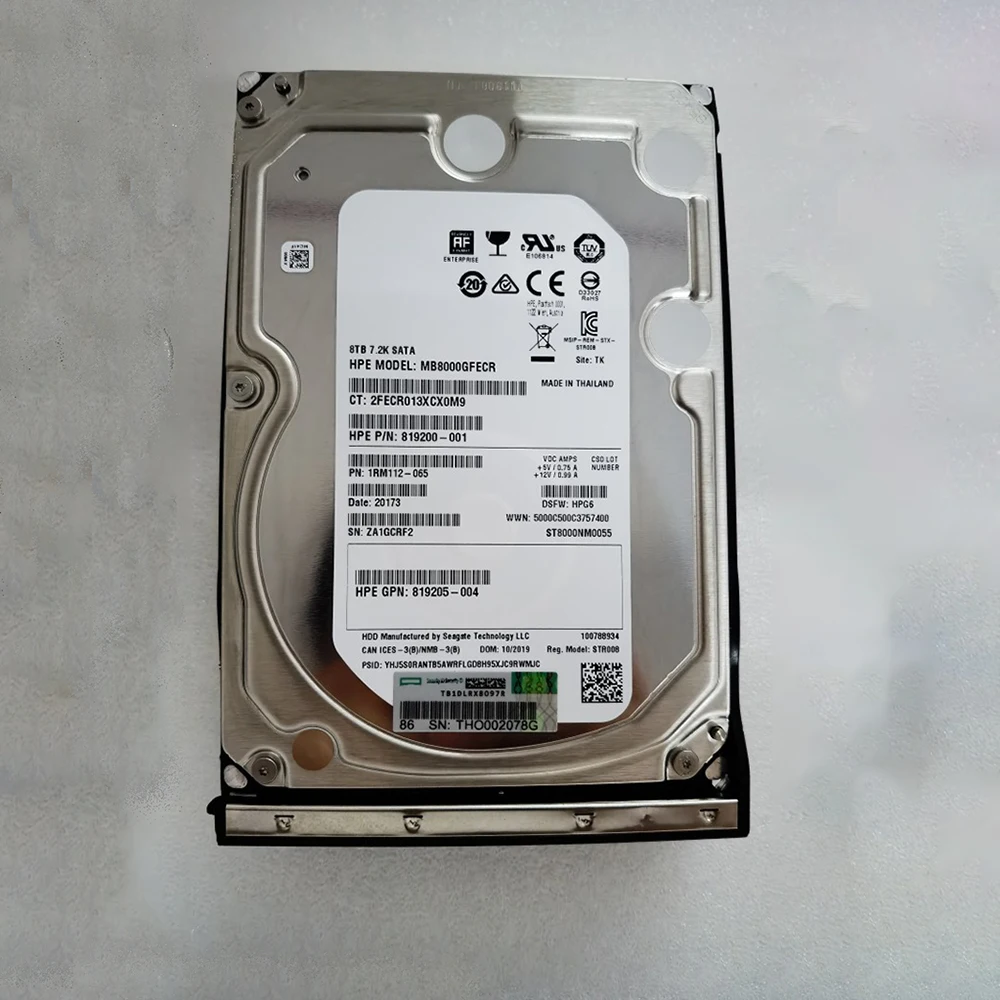 8 ׶Ʈ  HPE 834028-B21 834131-001 SATA 6Gb 7.2K 834030-002