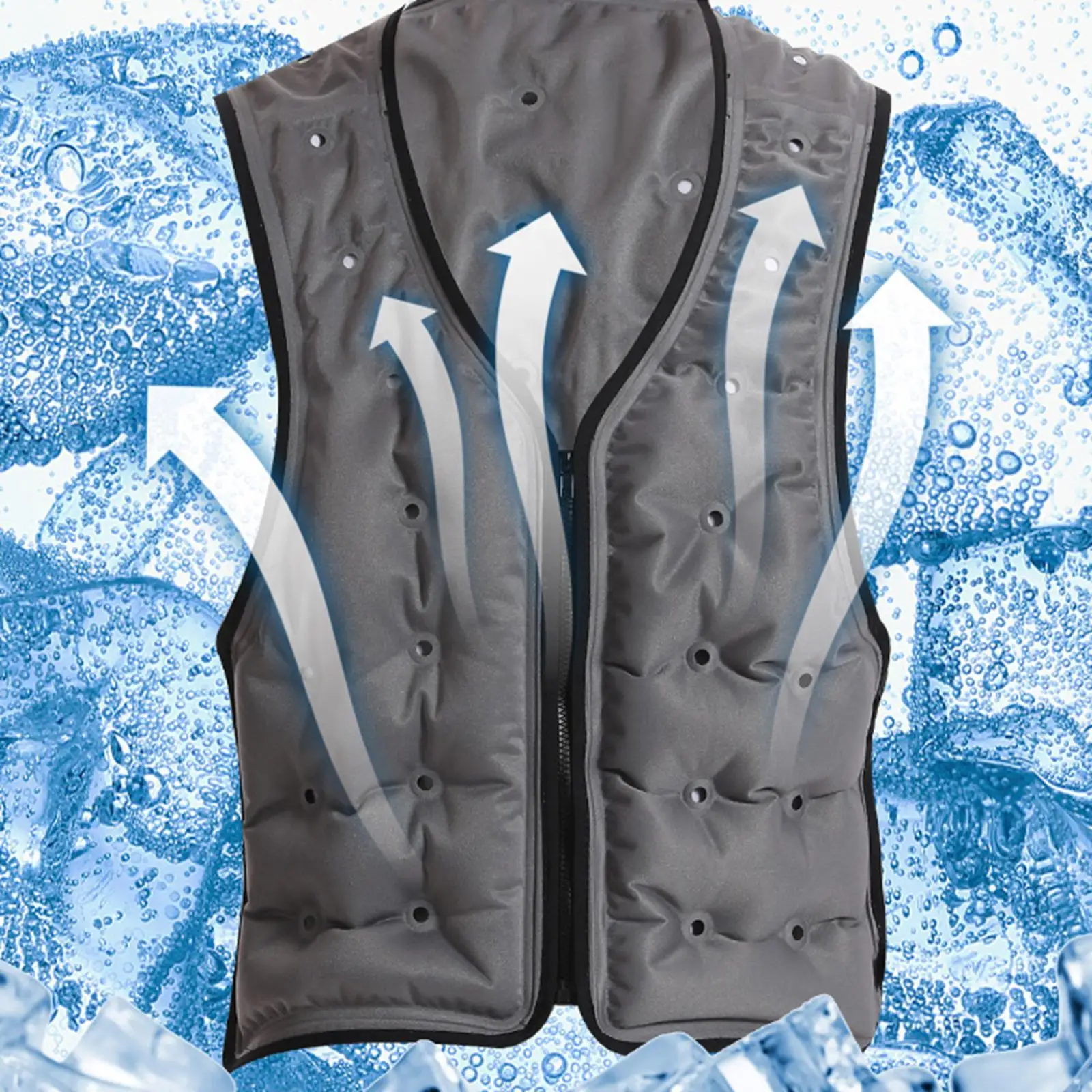 Ice Vest Summer Zipper Hot Weather Cooling Vest for Women