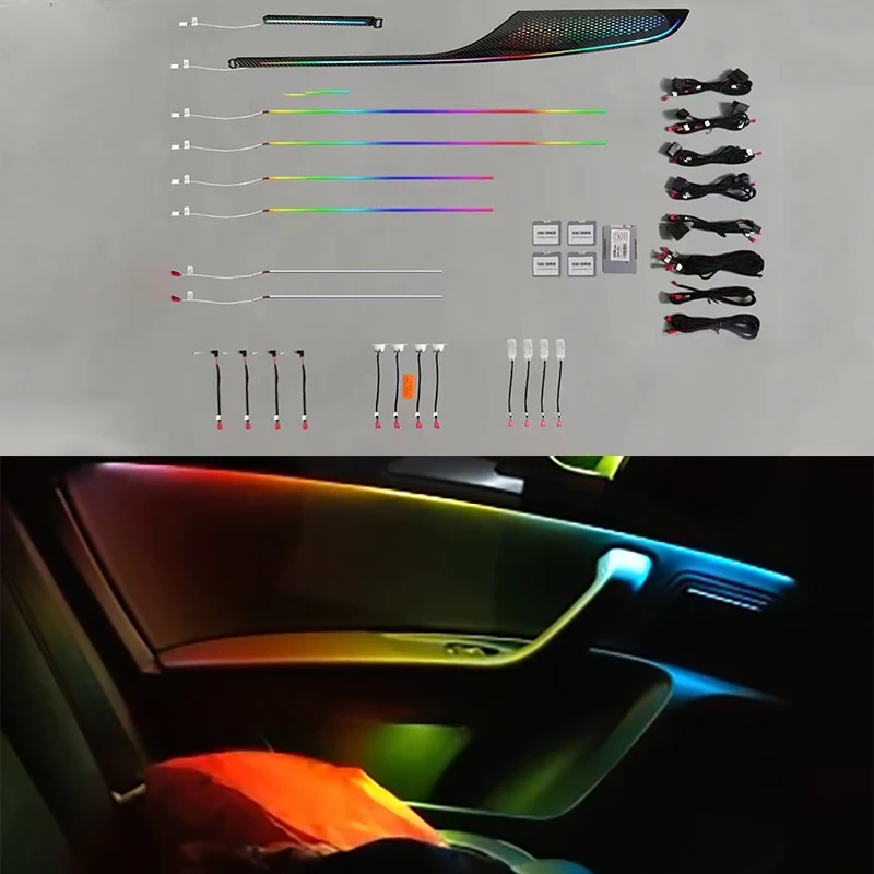 

Car Atmosphere Light Fit for Audi A6L 2012-2018 20 Lights Phantom Atmosphere Light Special Car Interior Accessories