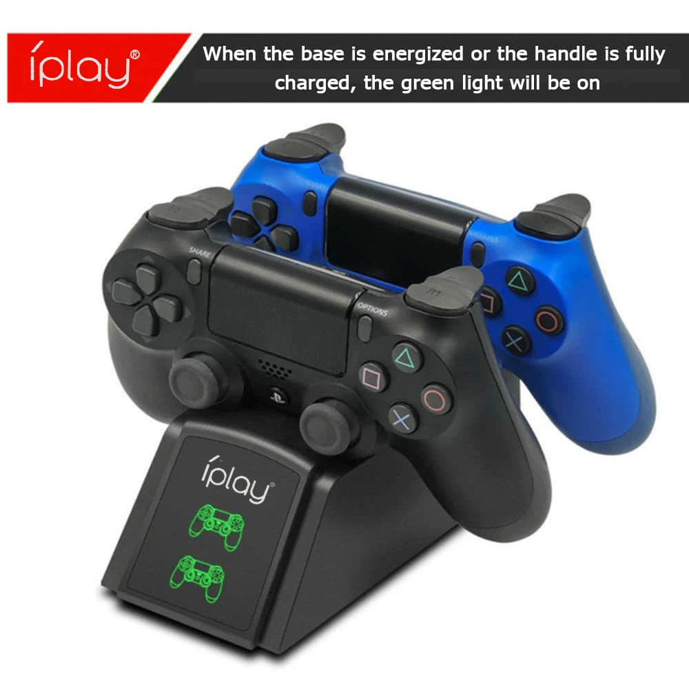 PS4 Controller Fast Charging Dock Station Dual Charger Stand with Status Indicator for Play Station 4/PS4 Slim/PS4 Pro