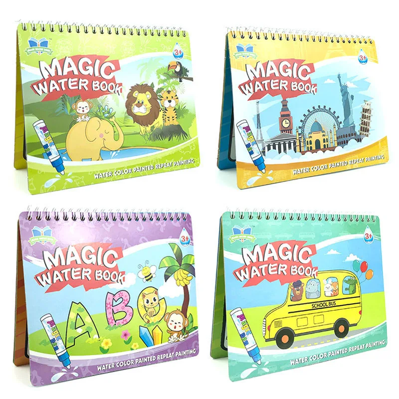 Magic Water Paint Coloring Books for Toddler Art Toys Age 2-4 Educational  Learning Doodle Toy Children's Day Gifts for Girl Boy - AliExpress