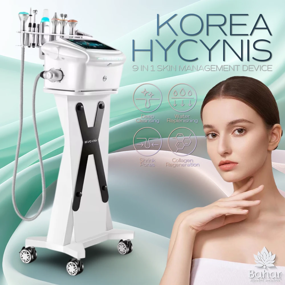 9 in 1 Korea HYCYNIS Skin Management Facial Care Beauty Device Comprehensive Face Anti Aging Lifting Firming Salon Spa Equipment