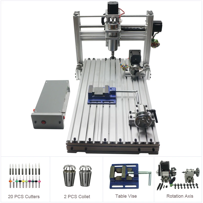 Diy Cnc Router 3060 Metal Mini Milling Machine For Pcb Wood Carving - Wood Router - AliExpress