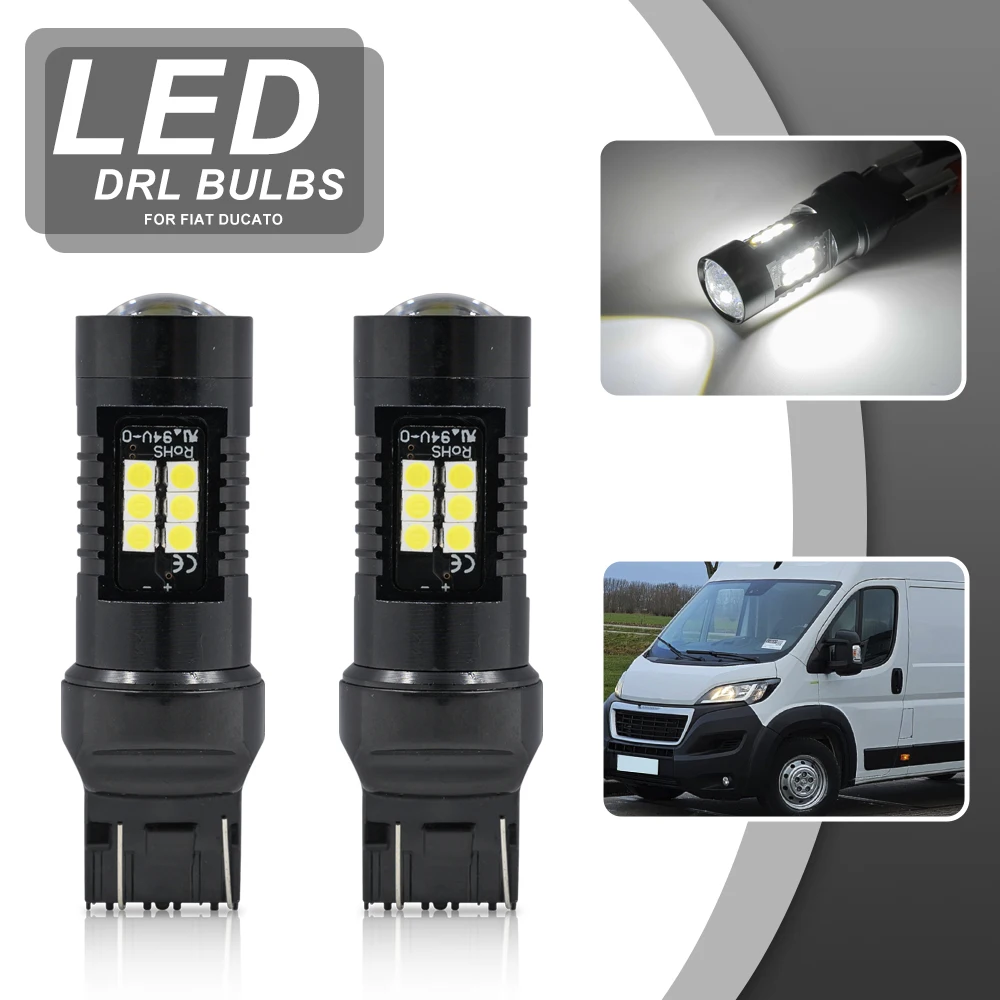 NSLUMO DRL Lampadina LED 7443 W21/5W 3030 SMD 800LM 6000K Per  Ducato, Peug.eot Boxer, Citr.oen Jumper, Op.el Movano C 2014-2025 DLR Luce Diurna Laterale Sidelight No Hyper Flash Integrata