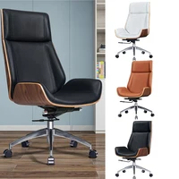 Genuine Leather Office Chair Armless 1
