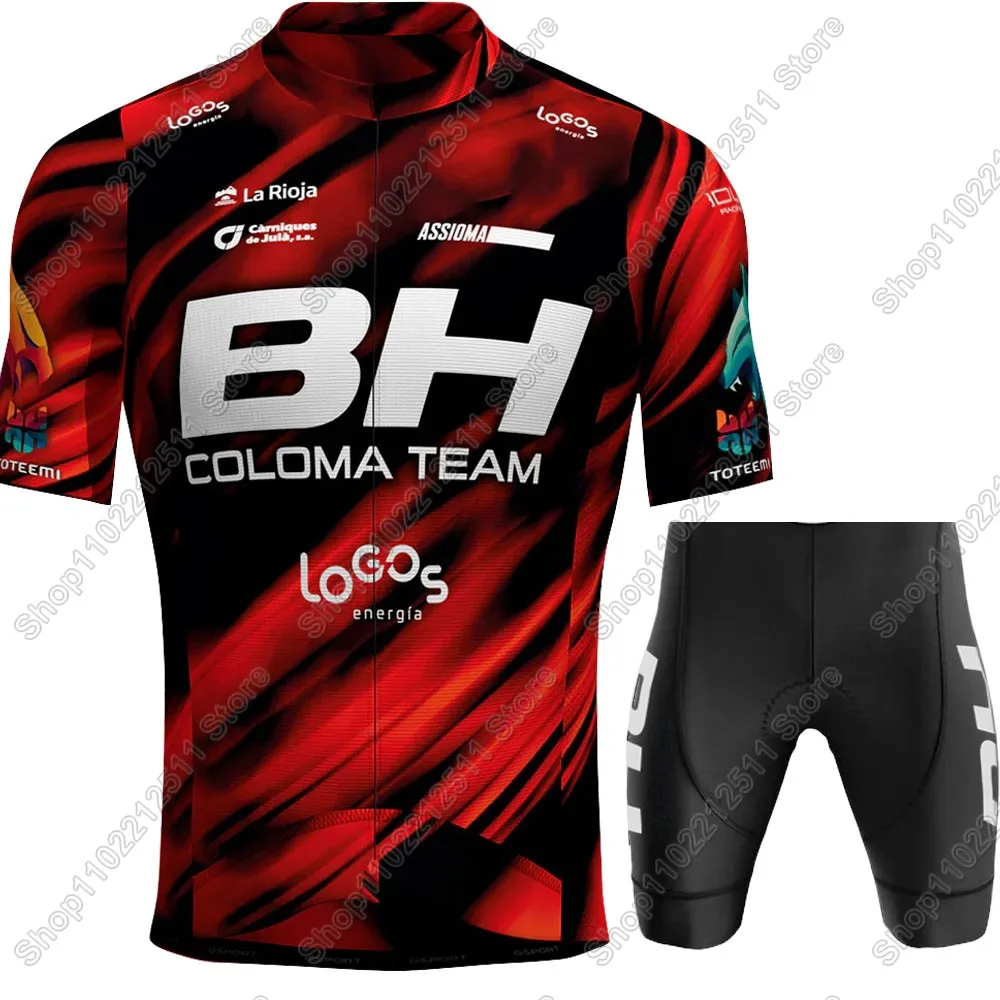 Cycling Jersey Set BH Coloma Team Cycling Jersey Set Mens Short Sleeve Red Road Bike Shirts Suit Bicycle Bib Shorts MTB Maillot
