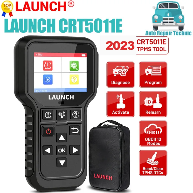 LAUNCH X431 타이어 CRT5011E TPMS 활성화 진단 도구, 433MHz 센서 활성화 프로그래밍 학습, 읽기 OBD2 스캐너