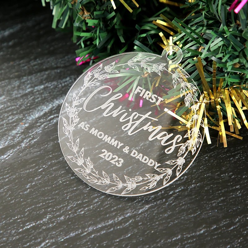 Personalized Baby's First Christmas Engraved Keepsake Ornament