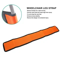 Wheelchair Calf Strap Wheelchair Leg Restraint Strap Leg Improve Stability Oxford Cloth Foot Protector Belt Orange 2