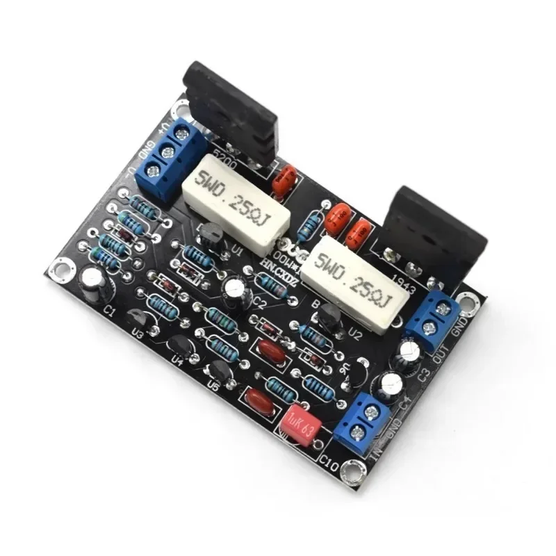 오디오 앰프 보드, HIFI 모노 채널 앰프, 듀얼 DC35V 스피커, 홈 시어터 DIY, 100W, 2SC5200 + 2SA1943