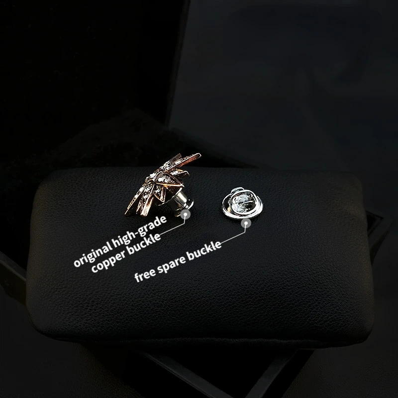 Layered Exquisite Retro Six-Pointed Star Small Brooch Men Women Suit Corsage Simple Elegant Pins Accessories Rhinestone Jewelry