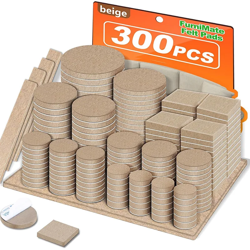 Premium Felt Furniture Pads – 300PCS Value Pack