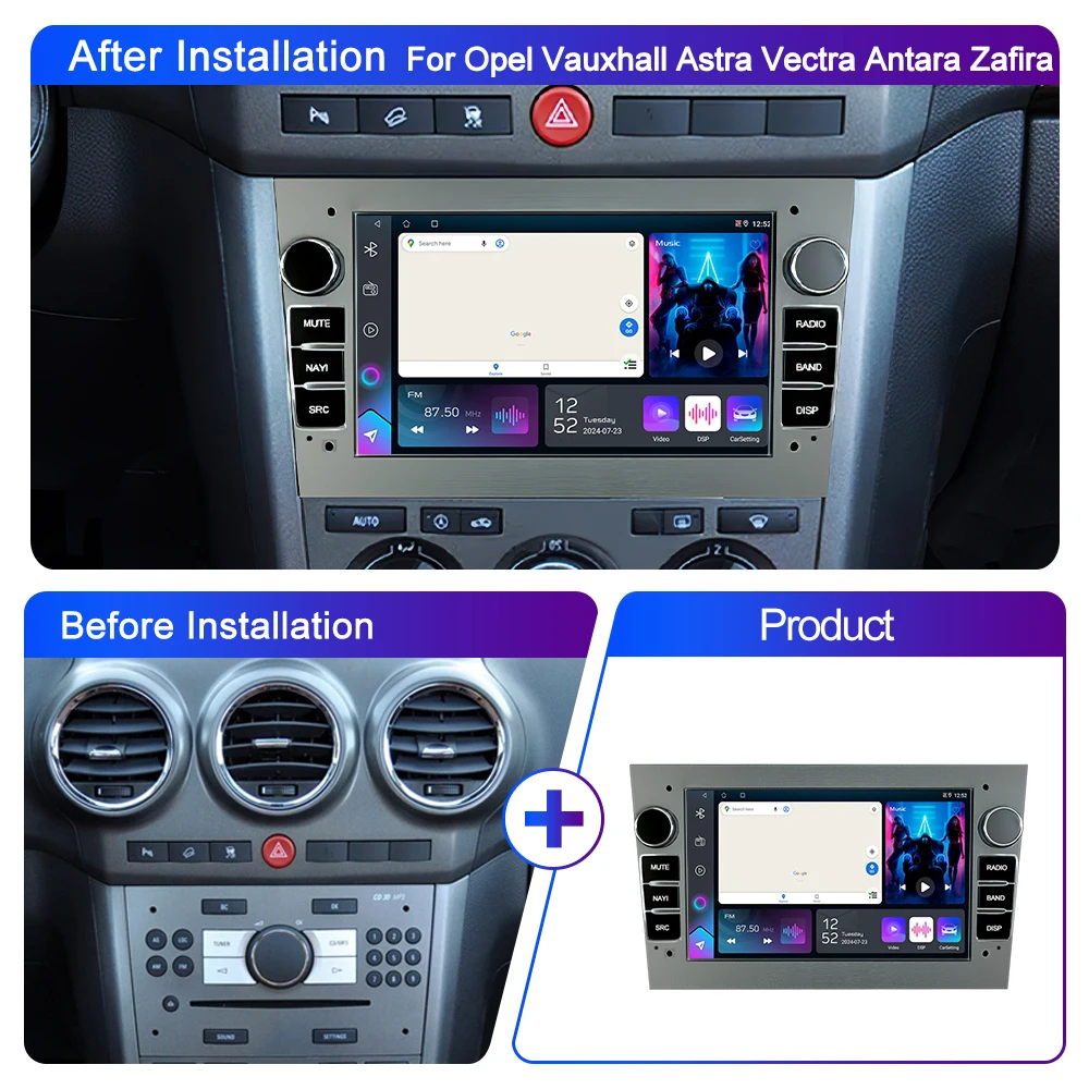 Erisin ES8508P 8 IPS Android 12 autoradio per Opel Meriva Zafira Vivaro tgra Twinstop Wireless CarPlay Android Auto WiFi BT