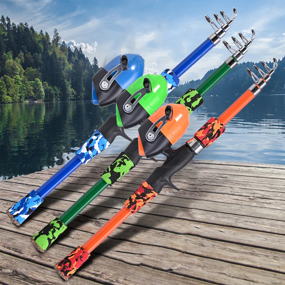 Kids Fishing Pole Set For 3-16 Years Child River Shrimp Carp Telescopic Fishing  Rod With Spinning Reel Bait Saltwater Freshwater - AliExpress