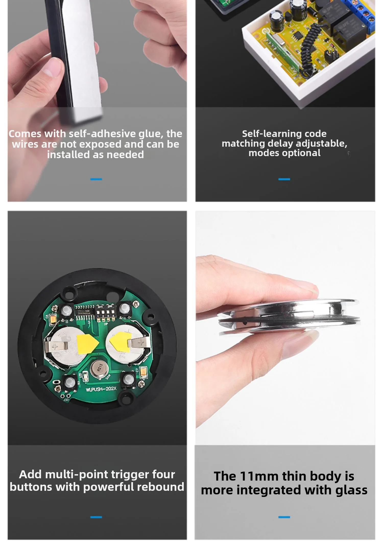 automatic door wireless hand-press switch wireless door opener remote control bu