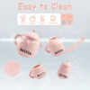 TYRY.HU 7PCS/Set Silicone Toddler Toys Tea Set For Little Girls And Boys 100% Food Silicone BPA Free Tea Set For Kids Tea Time 4