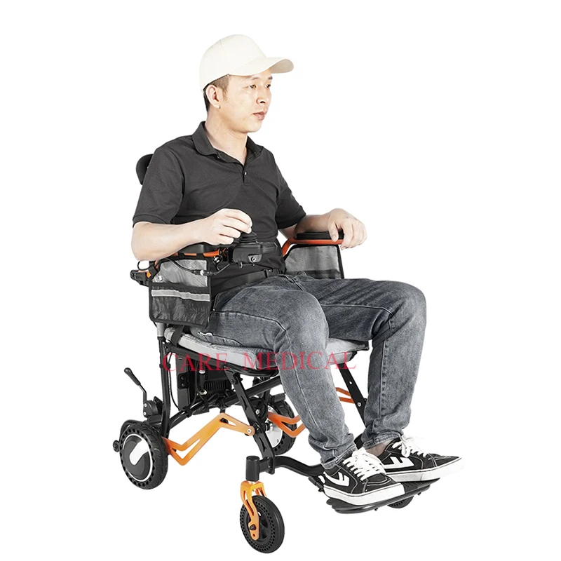 Hot Aluminum alloy Ultra-light Foldable Electric Power Wheelchair, Net Weight 17.5 KG