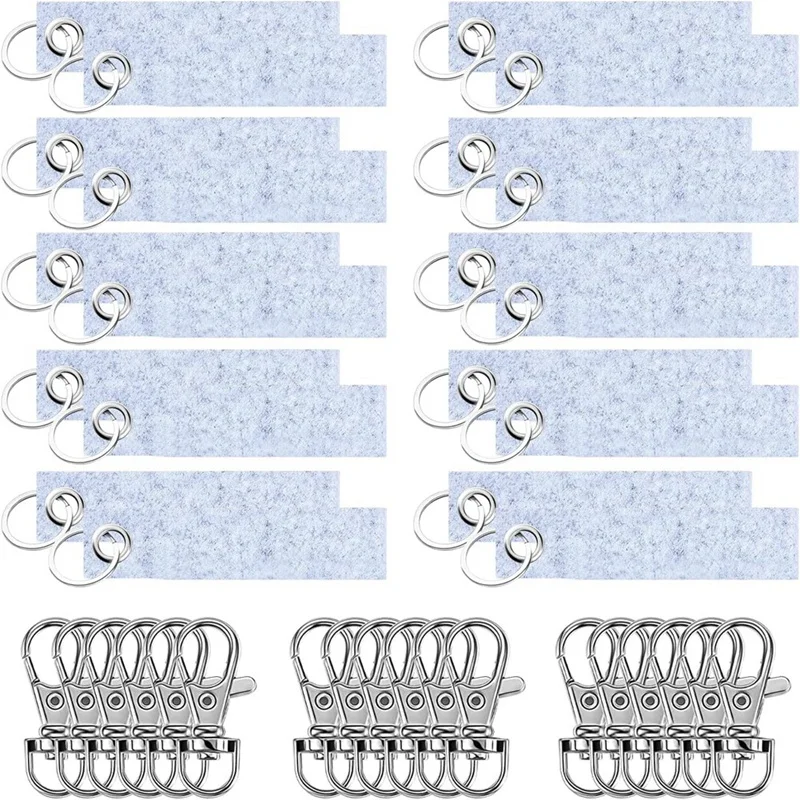 

20 шт. DIY брелки из войлока с 20 шт. карабин поворотный карабин кольцо для ключей записываемое кольцо для ключей персональный шнурок B
