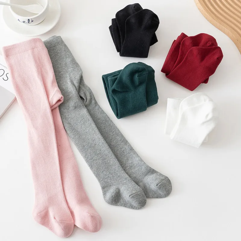Newborn Baby Girl Pantyhose Spring Autumn Clothes Elastic Waist Solid Color Stockings Slim Socks Tights Baby Items Clothing