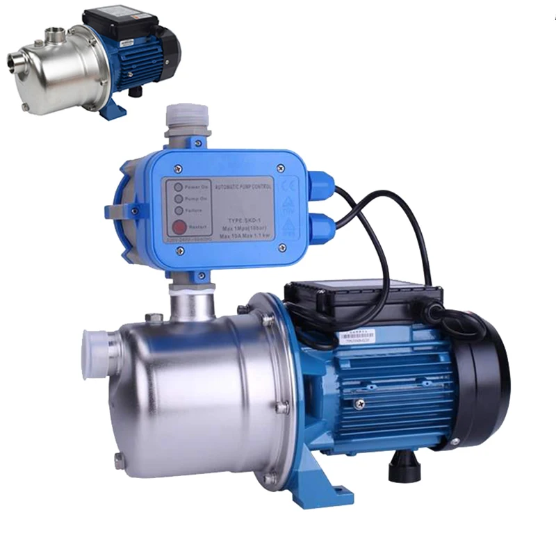 220V Self-Priming Circulating Water Pump 50HZ Stainless Steel Household Tap Water Self-Priming Pump Well Booster