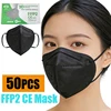 25PCS/50PCS FFP2 Hygienic Safety Dust Respirator CE NR Adult Face Mask 5-Layer Particel Filtering Half Masks Health Care