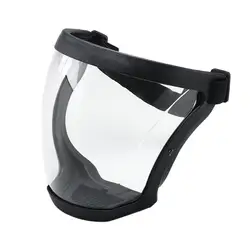 Reusable Transparent Anti - Fog Face Shield Mask (Black)
