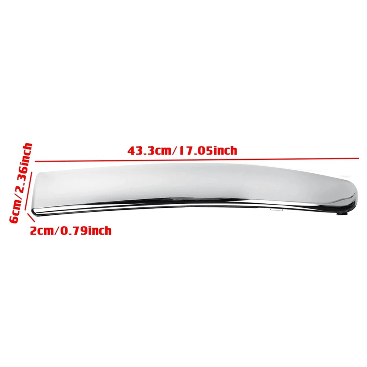 For FIAT 500 2007-2015 Left Side Front Lower Bumper Chrome Molding Trim 735455057