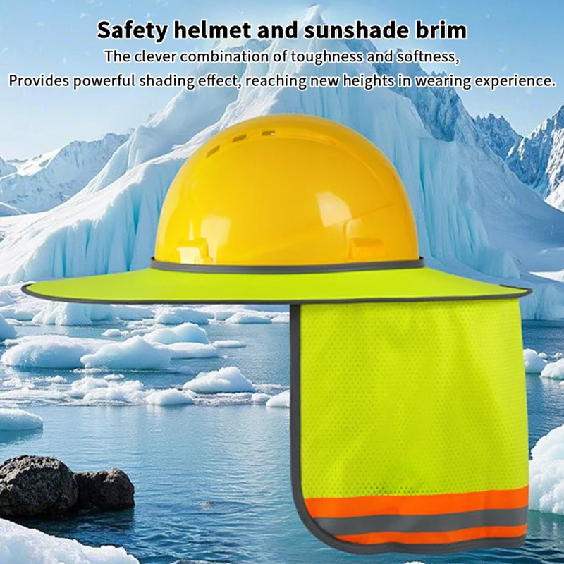 【JYA1】Sommer-Sonnenschutz-Schutzhelm, Nackenschutz, Helme, reflektierende Streifen, Sicherheitskappe, Hut für Bauarbeiter – Detail 9
