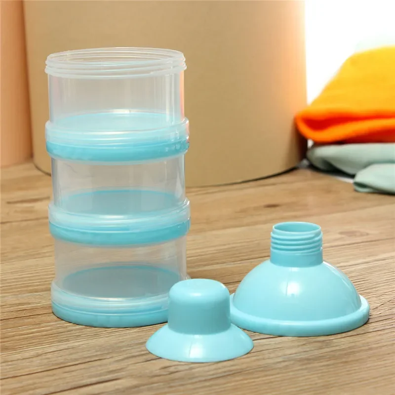 Baby 3 Layer Color Milk Powder Box Independent Layered Portable Rotating Snack Container Kids Product Children Food Storage Grid