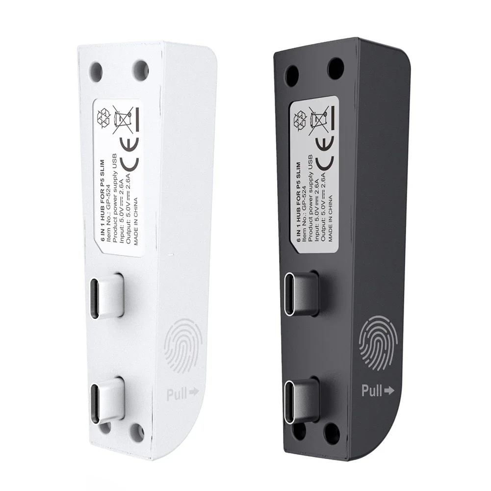 USB High-Speed Expansion Hub Charger Extender USB Port Extender with 4 USB & 2 Type C Port for PS5 Slim for Playstation 5 Slim