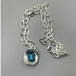 Elegant Gemstone Layering Necklace - Minimalist High - End Fashion Accessory Gift - 47cm (5)